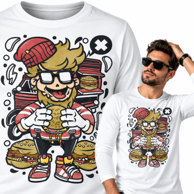 LONGSLEEVE ANIMOWANY HIPSTER BURGER